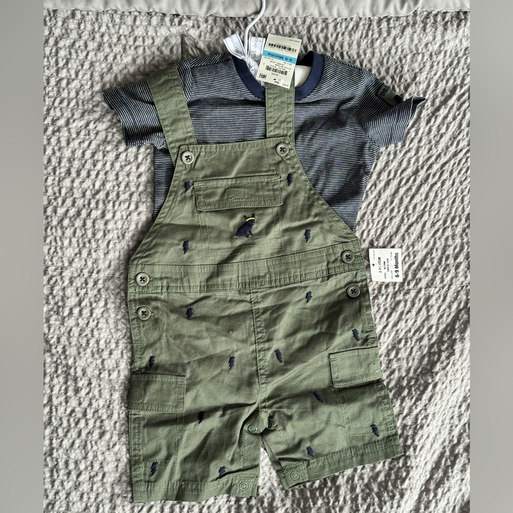 ⚠️First Impressions Overalls with Striped Tee⚠️